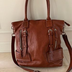 Cole Hann Leather Satchel Crossbody Handbag